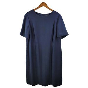 Casual Corner Annex Evening Dress Size 16W Special Event Evening Navy Blue midi